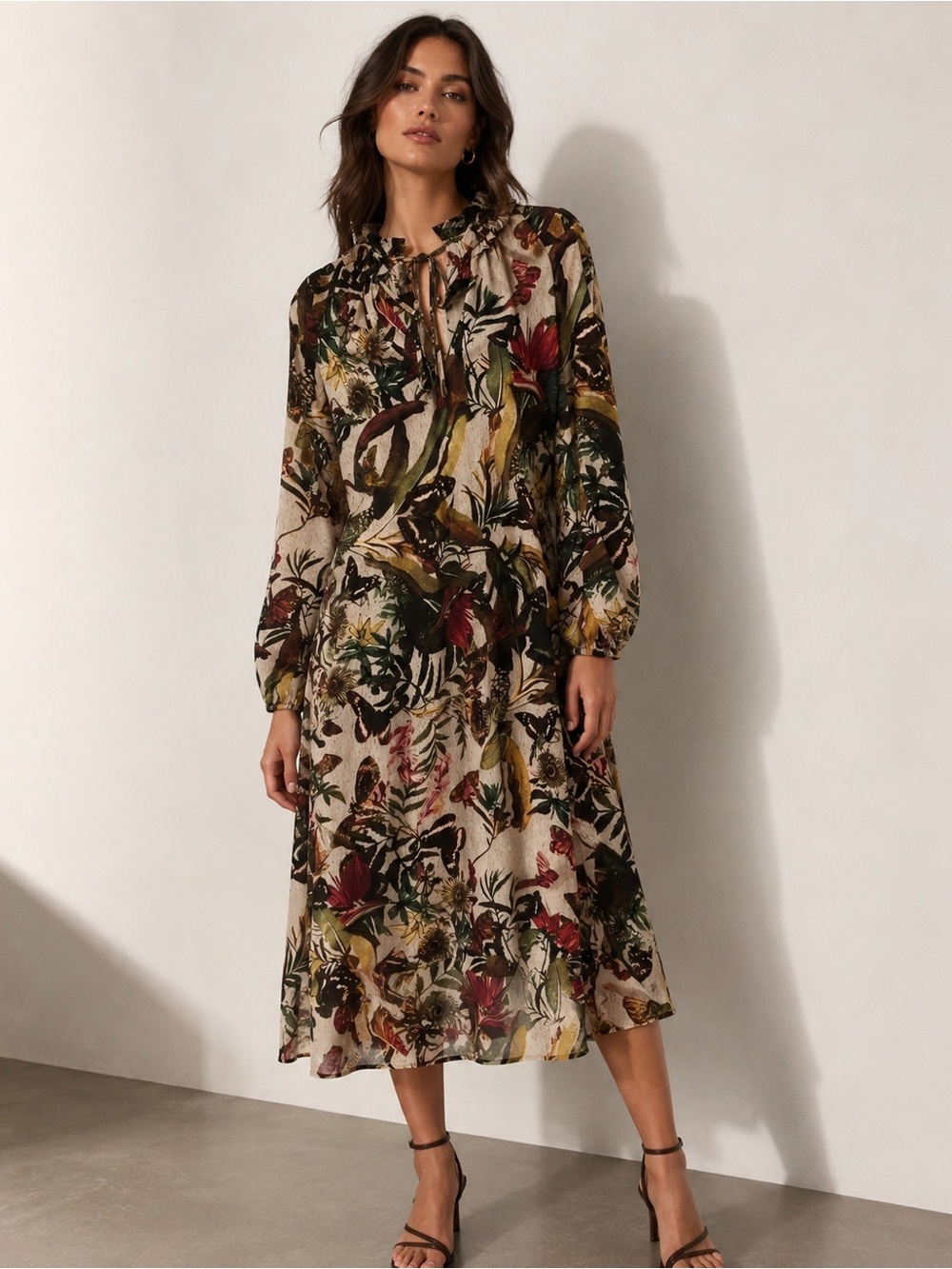 H&M midi printed dress 4